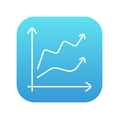 Image showing Growth graph line icon.