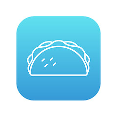 Image showing Taco line icon.