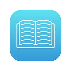 Image showing Open book line icon.