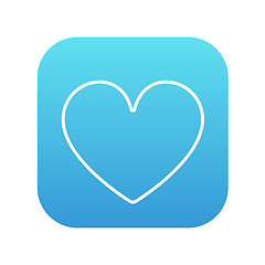 Image showing Heart sign line icon.