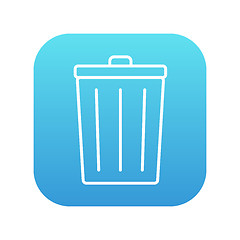 Image showing Trash can line icon.