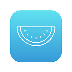 Image showing Watermelon line icon.