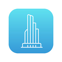 Image showing Skyscraper office building line icon.