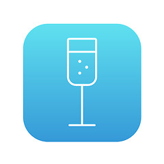 Image showing Glass of champagne line icon.