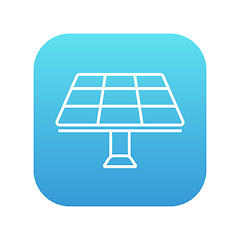 Image showing Solar panel line icon.