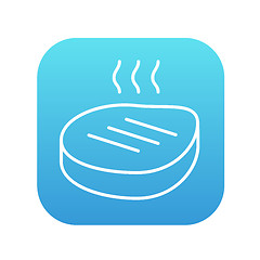 Image showing Grilled steak line icon.