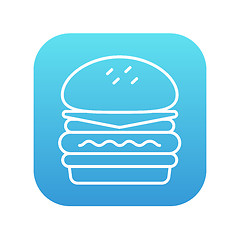 Image showing Double burger line icon.