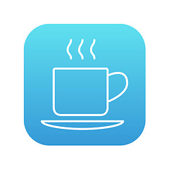 Image showing Cup of hot drink line icon.