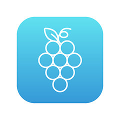 Image showing Bunch of grapes line icon.