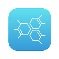 Image showing Chemical formula line icon.