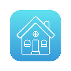 Image showing Detached house line icon.