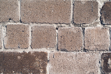 Image showing old wall from a rough grey brick. background 2