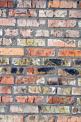 Image showing old wall from a red brick. background 2