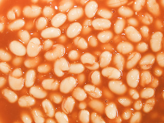 Image showing Retro looking Baked beans