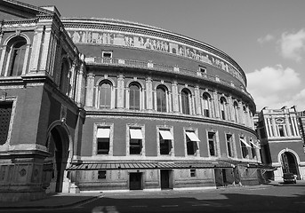 Image showing Black and white Royal Albert Hall in London