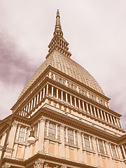 Image showing Retro looking Mole Antonelliana Turin