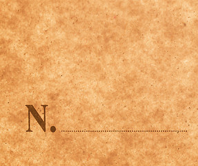 Image showing Retro looking Blank form