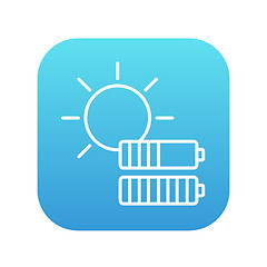 Image showing Solar energy line icon.