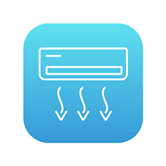 Image showing Air conditioner line icon.