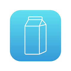 Image showing Packaged dairy product line icon.