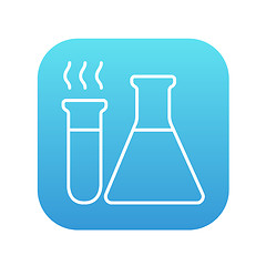 Image showing Laboratory equipment line icon.