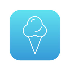 Image showing Ice cream line icon.