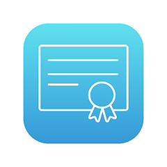 Image showing Certificate line icon.