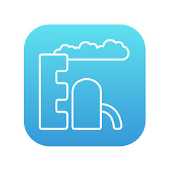 Image showing Refinery plant line icon.