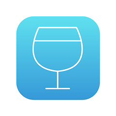 Image showing Glass of wine line icon.