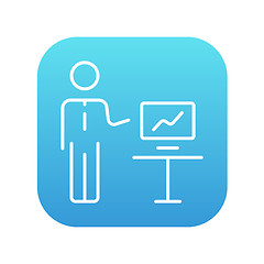 Image showing Business presentation line icon.