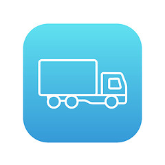 Image showing Delivery truck line icon.