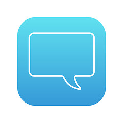 Image showing Empty speech bubble line icon.