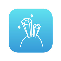 Image showing Gemstones line icon.