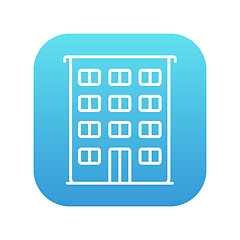 Image showing Residential building line icon.