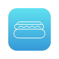 Image showing Hotdog line icon.