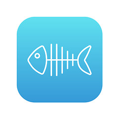 Image showing Fish skeleton line icon.