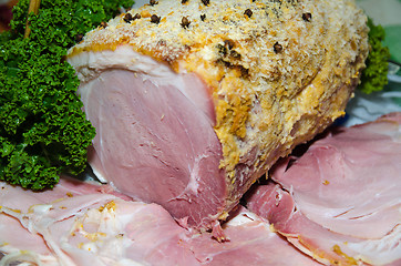 Image showing Traditional christmas ham