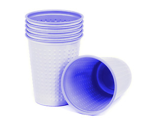 Image showing Purple Plastic Cups