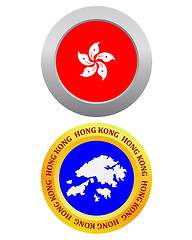 Image showing button as a symbol HONG KONG