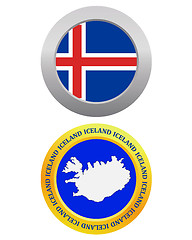 Image showing button as a symbol ICELAND