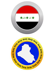 Image showing button as a symbol IRAQ