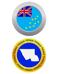 Image showing button as a symbol map TUVALU