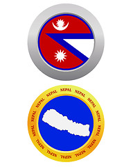 Image showing button as a symbol NEPAL