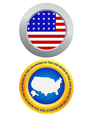 Image showing button as a symbol of America