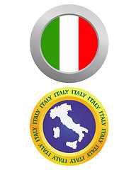 Image showing button as a symbol of Italy