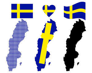 Image showing map of Sweden