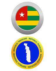 Image showing button as a symbol map of the Togolese Republic