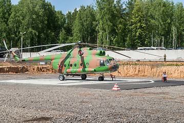 Image showing Demonstration of Mi-8 multipurpose helicopter