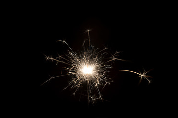 Image showing Buring sparkler
