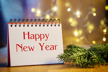 Image showing ring binder Happy New Year